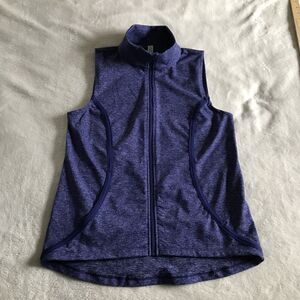 Under Armour Jacket Womens Small Purple Sleeveless Vest Full Zip Mock Neck EUC